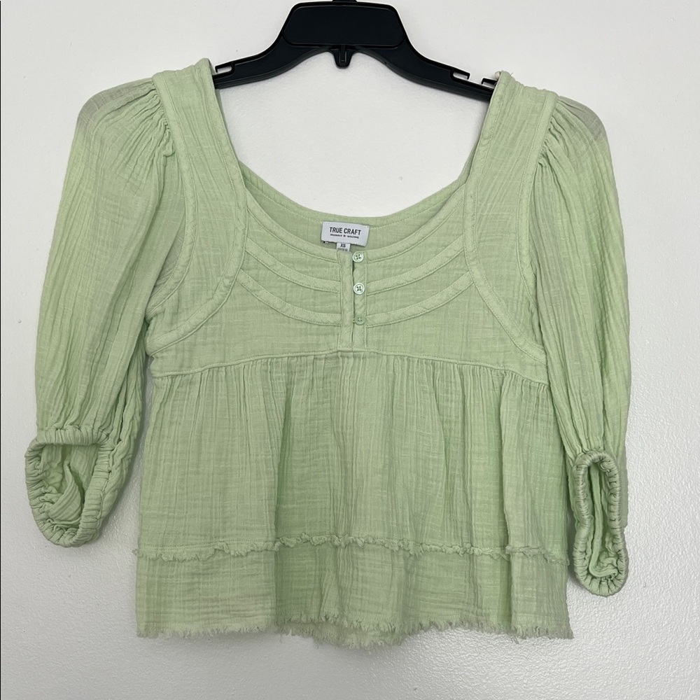 3/4 sleeve crop top